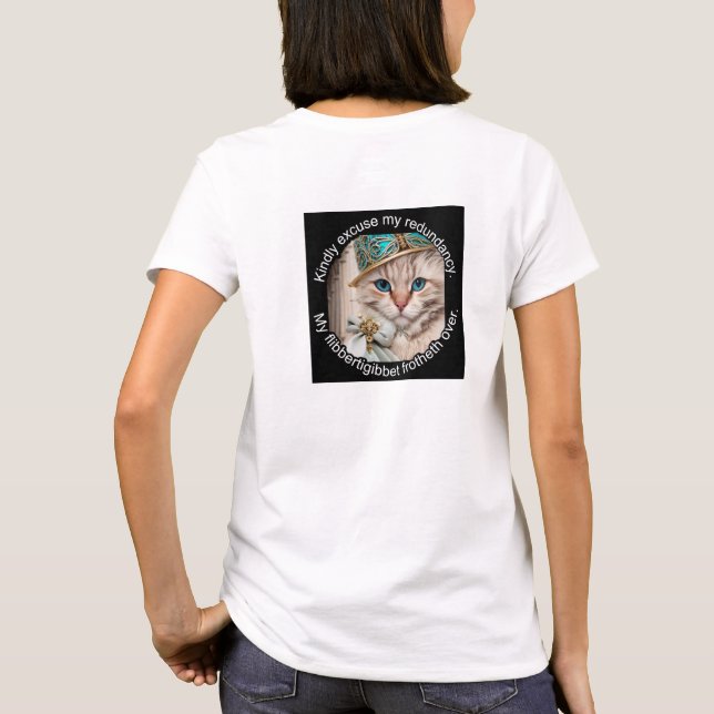 Camiseta Gato de lujo italiano: Willow (Reverso)