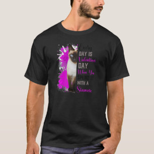 Camiseta Gato de mamá siamesa Día de San Valentín a su m