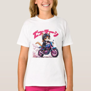 Camiseta Gato de manga kurioso