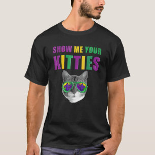 Camiseta Gato de Mardi Gras Muéstrame tus Gatitos