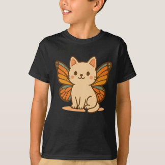 Camiseta Gato de mariposa - Animal Cute Pastel Kawaii