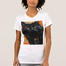 Camiseta Gato de Medianoche de Ojos Dorados