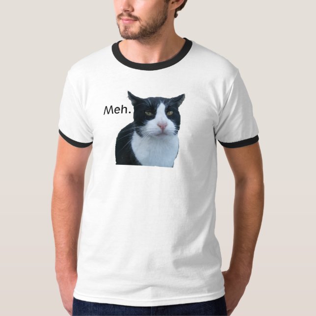 Camiseta Gato de "Meh" (Anverso)