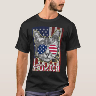 Camiseta Gato de Meowica Murica Norteamérica 4 de julio
