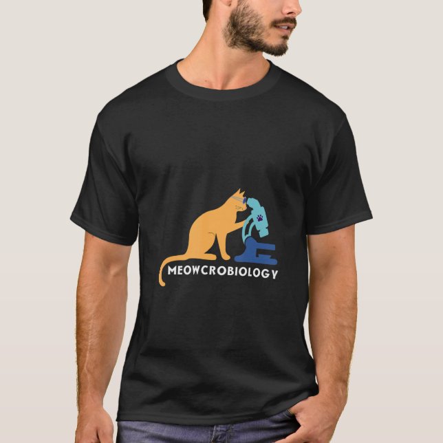 Camiseta Gato de microbiología bacteriológica (Anverso)