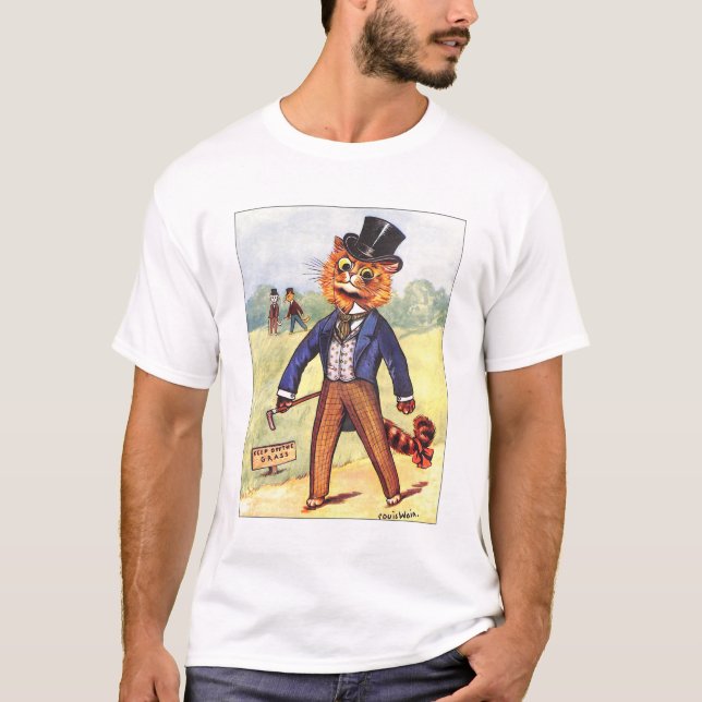 Camiseta Gato de moda de Louis Wain (Anverso)