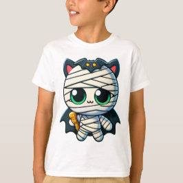 Camiseta "Gato de momia con vampiros disfrazados"