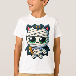 Camiseta "Gato de momia con vampiros disfrazados"
