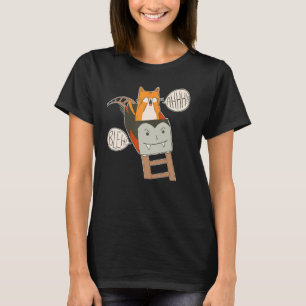 Camiseta Gato de Montaña Ruso Lindo y Asustado