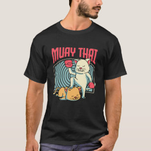 Camiseta Gato de Muay Thai Gatito Boxeador Tailandés Kickbo
