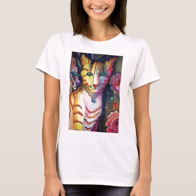 Camiseta Gato de muchos colores (Anverso)