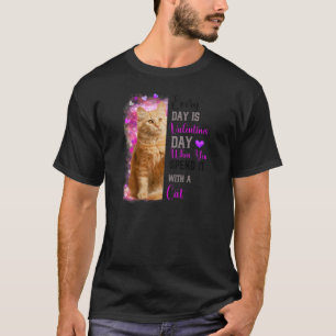 Camiseta Gato de mujer Ginger Mamá Día de San Valentín Cat 