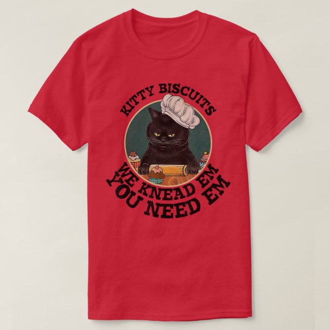 Camiseta Gato De Mujer Que Hace Bizcochos De Gatito Que Nec (Diseño del anverso)
