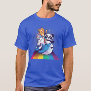Camiseta Gato De Mujeres Unicornio Panda Shark Regalo Para 