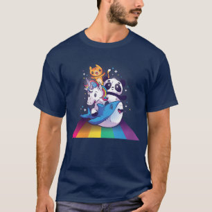 Camiseta Gato De Mujeres Unicornio Panda Shark Regalo Para 