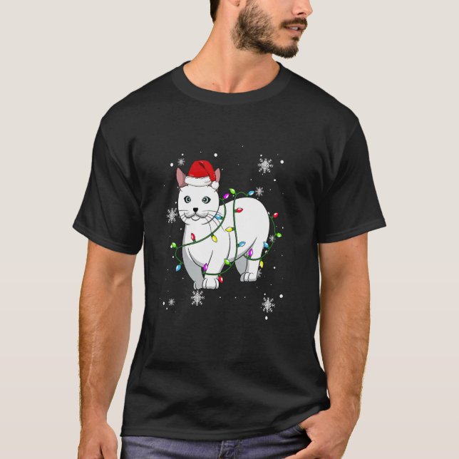 Camiseta Gato de Munchkin Navidades enciende a Navidades Ca (Anverso)