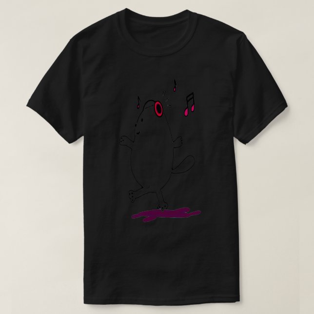 Camiseta Gato de música (Diseño del anverso)