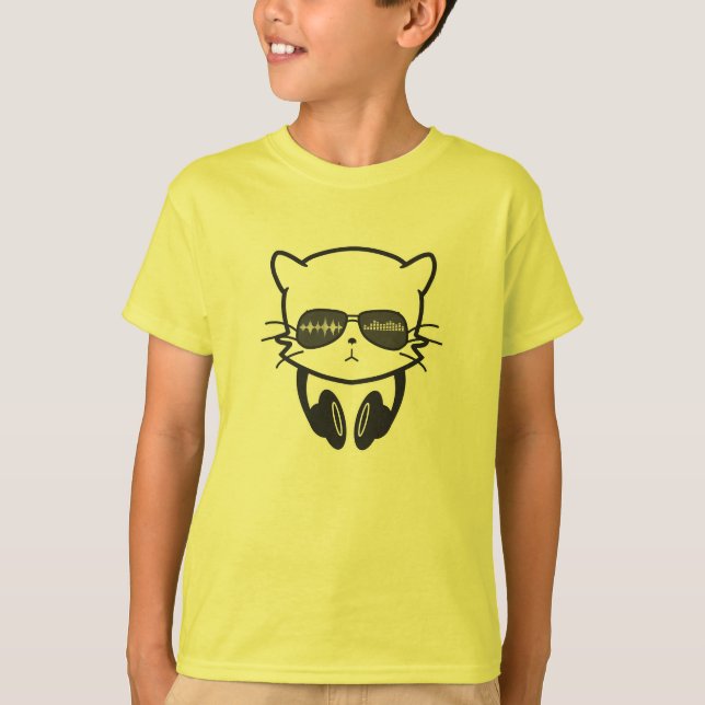 Camiseta Gato de música (Anverso)