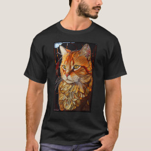 Camiseta Gato de Naranja de vidrio contenido