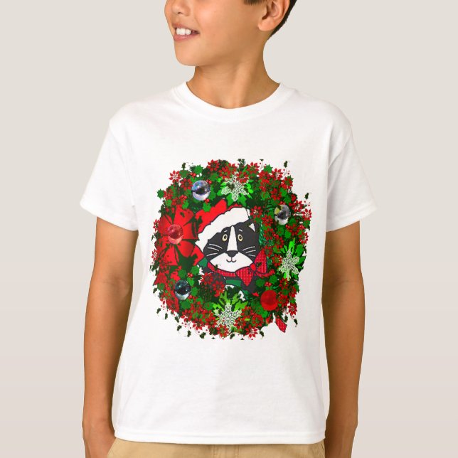 Camiseta Gato de Navidad (Anverso)