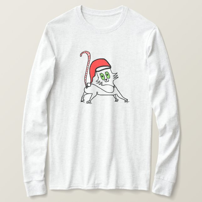 Camiseta gato de navidad (Anverso del diseño)