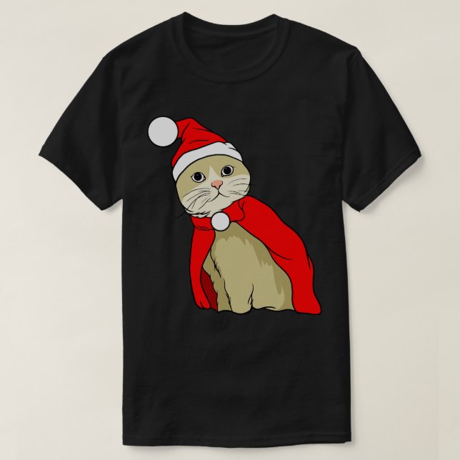 Camiseta Gato de Navidad (Diseño del anverso)