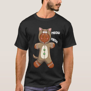 Camiseta Gato De Navidad Falso Meow Meow Hombre De Jengibre