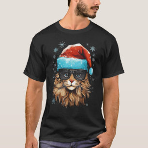 Camiseta Gato de Navidad Xmas Pijama Familia Partido Co a j