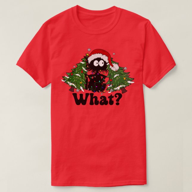 Camiseta Gato de navidades (Diseño del anverso)