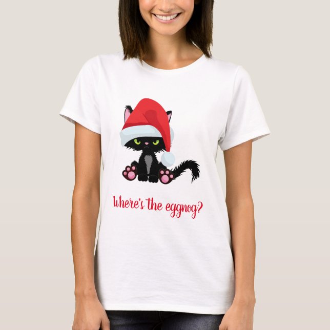 Camiseta Gato de Navidades Cranky donde está el huevo (Anverso)