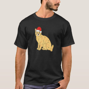 Camiseta Gato de Navidades de invierno de Santa Naranja Tab
