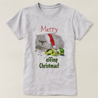 Camiseta Gato de Navidades de Merry Effing