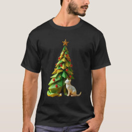 Camiseta Gato de Navidades de papel