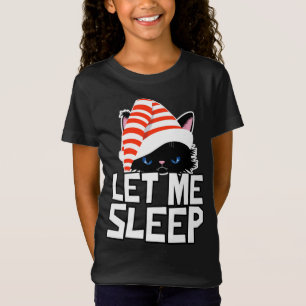 Camiseta Gato de Navidades divertidos me deja dormir tranqu