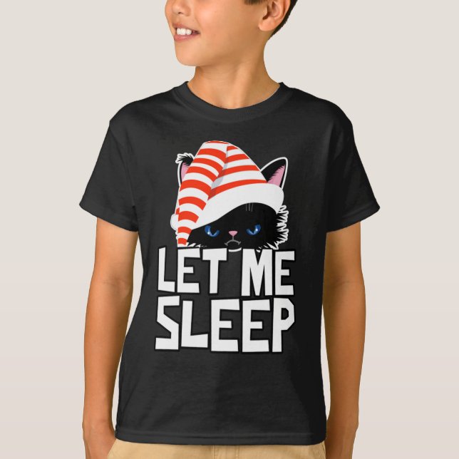Camiseta Gato de Navidades divertidos me deja dormir tranqu (Anverso)