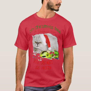 Camiseta Gato de Navidades divertidos Oh Árbol de Navidad