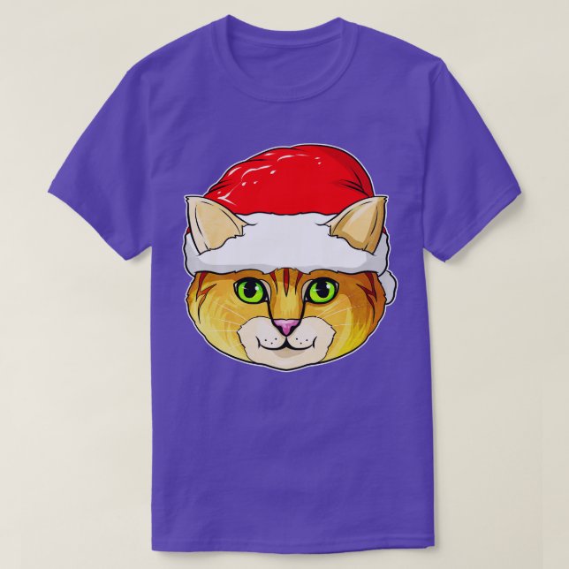 Camiseta Gato de Navidades kawaii con Gorra de amigos para  (Diseño del anverso)