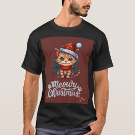 Camiseta Gato de Navidades Meowy - Diseño festivo lindo