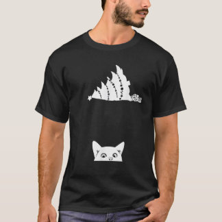 Camiseta Gato de Navidades rojos timando árbol de navidad s