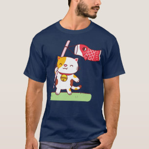 Camiseta Gato de Neko lindo con Streamer p de Koinobori