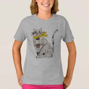 Camiseta gato de newspapar