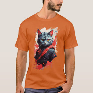 Camiseta Gato de Ninja Face Evil
