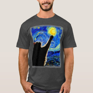 Camiseta Gato De Noche Starry Van Gogh Gato Gato Gato Gato
