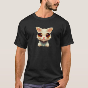Camiseta Gato de ojos grandes y adorables