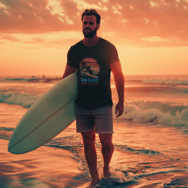 Camiseta Gato de ondulación al atardecer