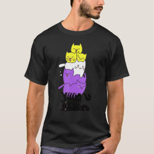 Camiseta Gato de Orgullo no binario de gatos de corte de ma
