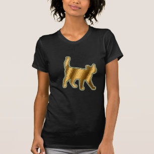Camiseta Gato de oro de vidrio contenido