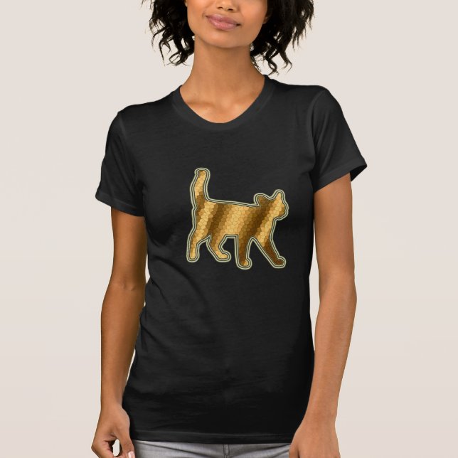 Camiseta Gato de oro de vidrio contenido (Anverso)