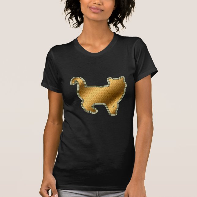 Camiseta Gato de oro de vidrio contenido (Anverso)