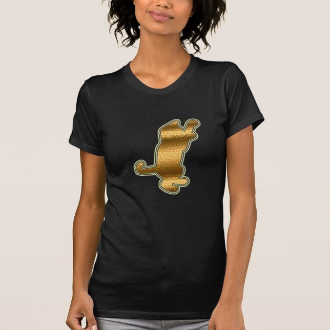 Camiseta Gato de oro de vidrio contenido (Anverso)